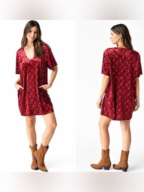 Natural Life velour shirt dress NWT size L/XL